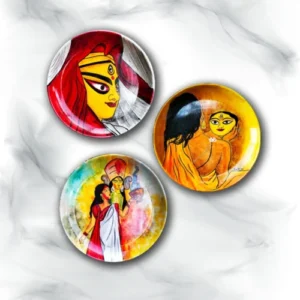 Maa Durga Combo Decor Plate | Home Decor | Wall Hanging | 12 Inch Art Culture Decor Plates, Artwork, Bengali Art Culture Decor Plates, Combo Decor Plates, Decor Plates, Decorative Items, Decorative Plates, Decorative Wall Art, Drawing Room, Eco-Friendly, Handcrafted, Handicrafts, Handmade, Handpainted, Home Decor, Home Interior Decoration, Living Room, Maa Durga, Maa Durga Decor Plates, Melamine Decor Plates, Paintings, Religious Decor Plates, Wall Art, Wall Decor, Wall Hanging, Wall Plates