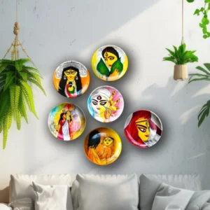 Maa Durga Decor Plates | #CreateURCombo | Home Decor | Wall Hanging | 12 inch #CreateURCombo, #CreateURCombo Plates, Art Culture Decor Plates, Artwork, Bengali Art Culture Decor Plates, Combo Decor Plates, Decor Plates, Decorative Items, Decorative Plates, Decorative Wall Art, Drawing Room, Eco-Friendly, Handcrafted, Handicrafts, Handmade, Handpainted, Home Decor, Home Interior Decoration, Living Room, Maa Durga, Maa Durga Decor Plates, Melamine Decor Plates, Paintings, Religious Decor Plates, Wall Art, Wall Decor, Wall Hanging, Wall Plates