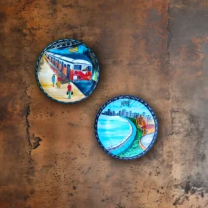 Mumbai Meri Jaan V1 | Bandra & Juhu Beach | Bombay Decor Plate | Home Decor | Wall Hanging | 10 inch #CityScape, #CityScape Decor Plates, Art Culture Decor Plates, Artwork, Combo Decor Plates, Decor Plates, Decorative Items, Decorative Plates, Decorative Wall Art, Drawing Room, Eco-Friendly, Handcrafted, Handicrafts, Handmade, Handpainted, Home Decor, Home Interior Decoration, Living Room, Melamine Decor Plates, Mumbai, Mumbai Decor Plates, Paintings, Wall Art, Wall Decor, Wall Hanging, Wall Plates