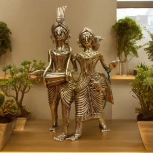 Tribal Couple Dokra Showpiece #Art-Culture | Bikna Bankura #BrassArt (Gold) | GI TagArtwork , Bikna Dokra , Decorative Items , Drawing Room , Eco-Friendly , Ek Chala , GI Tagg Products , Handicrafted , Handicrafts , Handmade , Handpainted , Home Decor , Home Interior Decoration , Idols , Living Room , Maa Durga , Showpieces